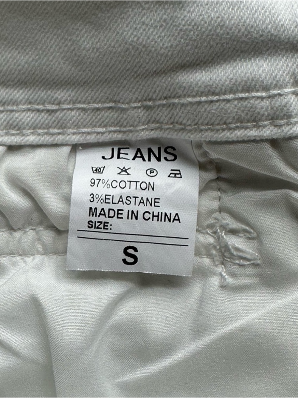 High Waisted Pleated White Denim Shorts with Wide Waistband - Picture 7 of 7